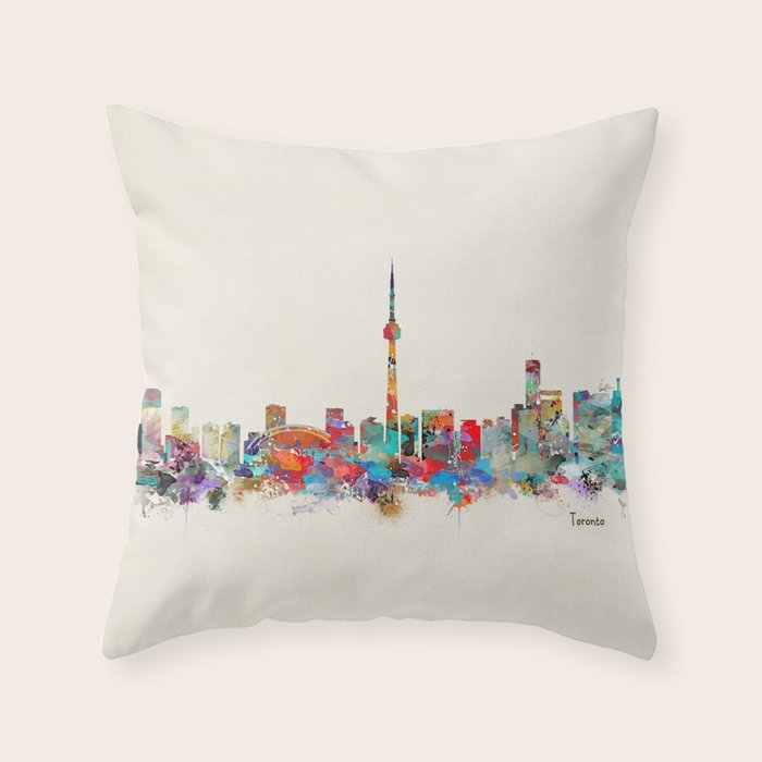 toronto canada skyline Throw Pillow Gallery Image 6