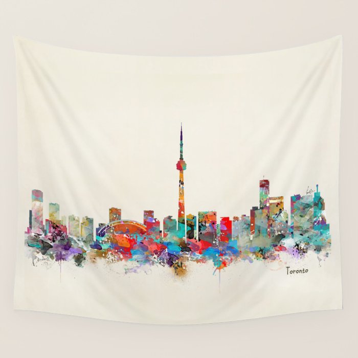toronto canada skyline Wall Tapestry Gallery Image 4