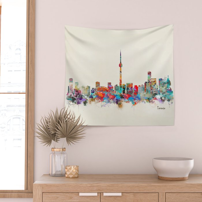 toronto canada skyline Wall Tapestry Gallery Image 2