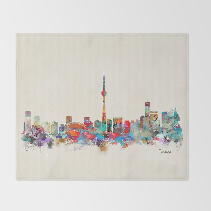 toronto canada skyline Throw Blanket Gallery Image 2