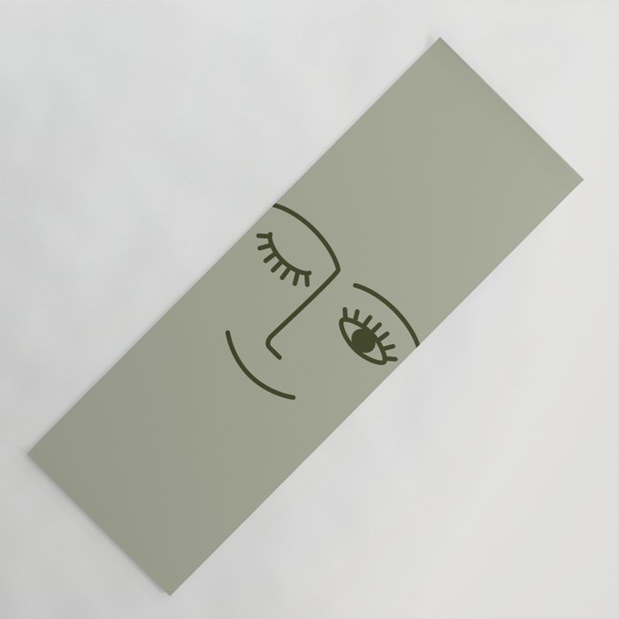 Wink (Green) Yoga Mat Gallery Image 1
