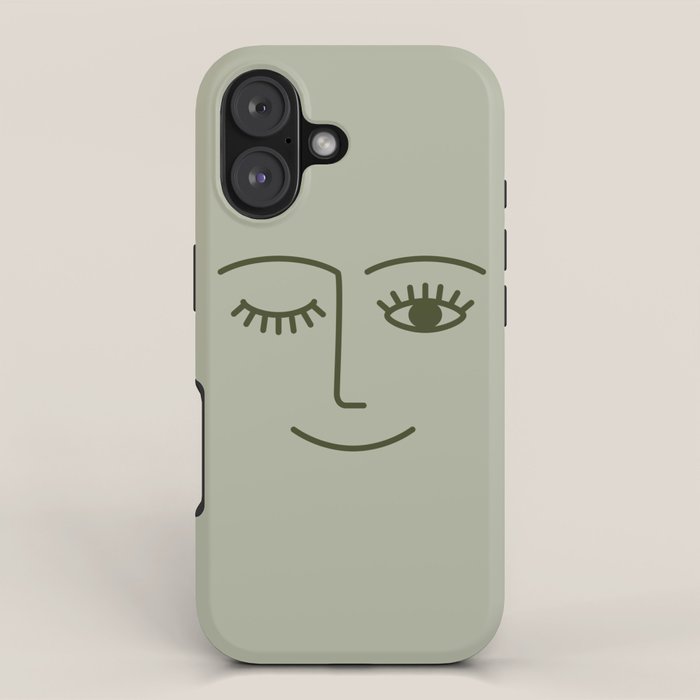 Wink (Green) iPhone Case Gallery Image 1