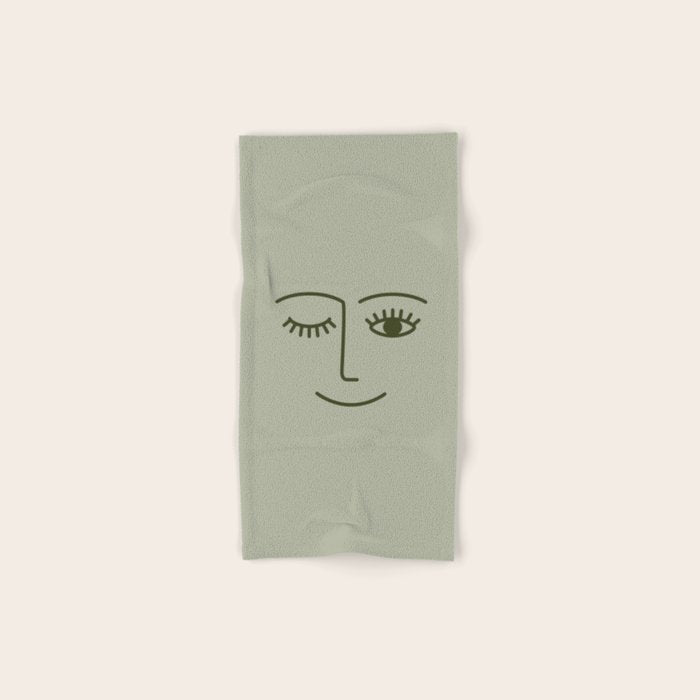 Wink (Green) Bath Towel Gallery Image 1