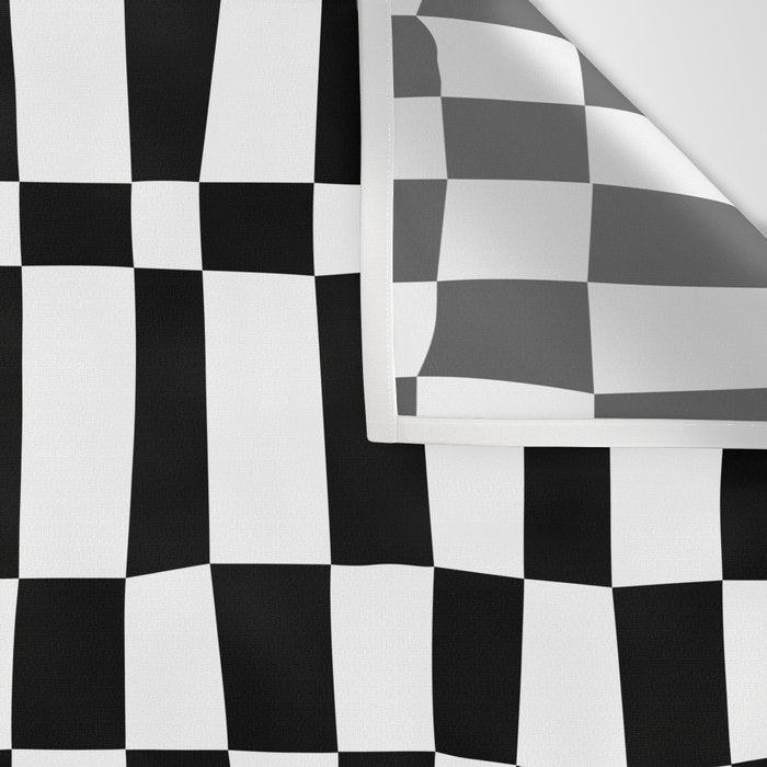 Retro black and white chackered pattern  Wall Tapestry Gallery Image 3