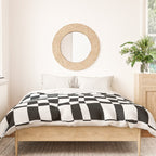 Retro black and white chackered pattern  Duvet Cover Gallery Image 3