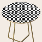 Retro black and white chackered pattern  Side Table Gallery Image 2