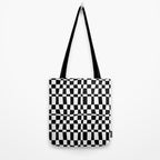 Retro black and white chackered pattern  Tote Bag Gallery Image 2