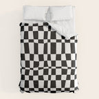 Retro black and white chackered pattern  Comforter Gallery Image 6