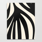 Maldives Leaves Abstract Minimalist Pattern Black and Almond Cream Notebook Gallery Image 4