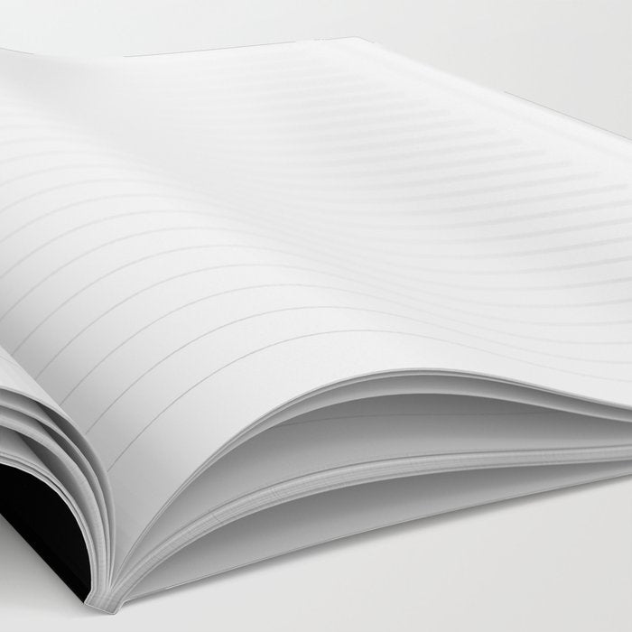 Maldives Leaves Abstract Minimalist Pattern Black and Almond Cream Notebook Gallery Image 2