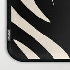 Maldives Leaves Abstract Minimalist Pattern Black and Almond Cream Laptop Sleeve Gallery Image 3