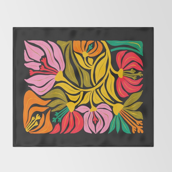 Night Flowers: Fleurs de Nuit | Matisse Edition Throw Blanket Gallery Image 2