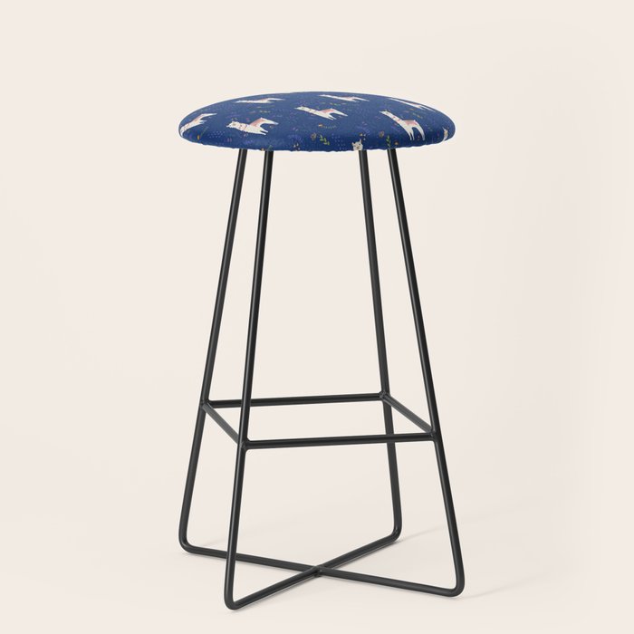 Llama on Blue Stool Gallery Image 1
