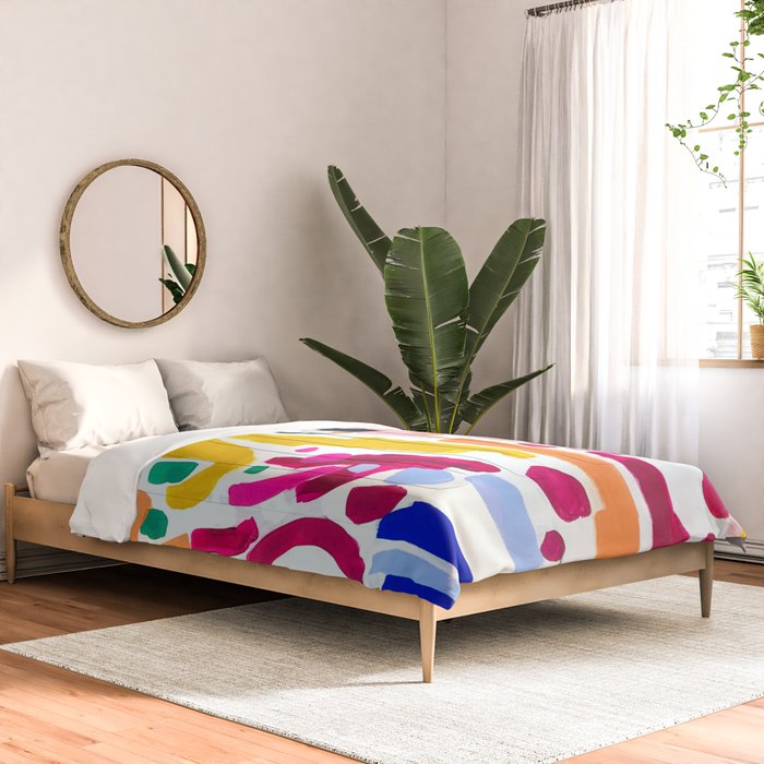 Candy In The Milky Way Galaxy Original Painting by Ejaaz Haniff Acrylic Painting Abstract Art Shapes Pattern Fun Colorful Shapes Comforter Gallery Image 2