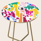 Candy In The Milky Way Galaxy Original Painting by Ejaaz Haniff Acrylic Painting Abstract Art Shapes Pattern Fun Colorful Shapes Side Table Gallery Image 2