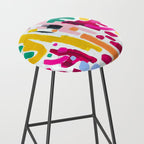 Candy In The Milky Way Galaxy Original Painting by Ejaaz Haniff Acrylic Painting Abstract Art Shapes Pattern Fun Colorful Shapes Stool Gallery Image 2