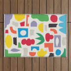Playful Collage #3 Outdoor Rug Gallery Image 1