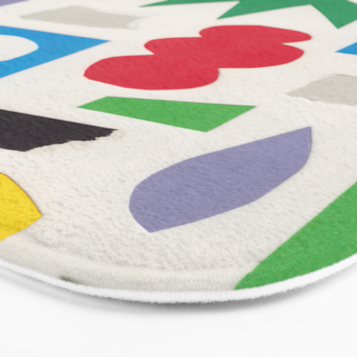 Playful Collage #3 Bath Mat Gallery Image 3