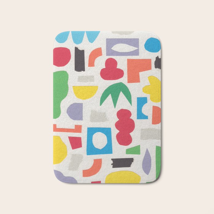 Playful Collage #3 Bath Mat Gallery Image 1