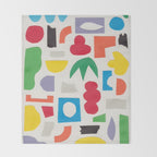 Playful Collage #3 Throw Blanket Gallery Image 2