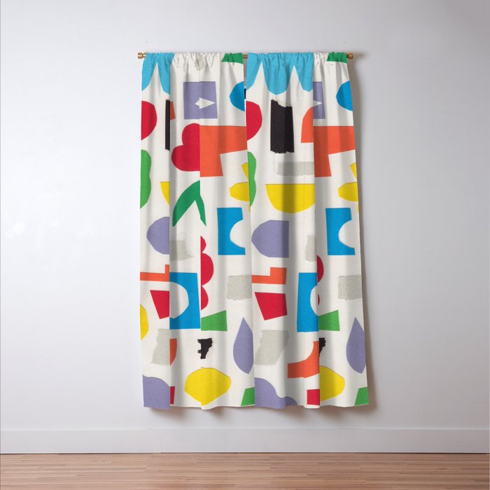 Playful Collage #3 Window Curtain Gallery Image 3