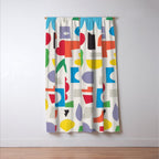 Playful Collage #3 Window Curtain Gallery Image 3