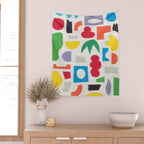 Playful Collage #3 Wall Tapestry Gallery Image 2