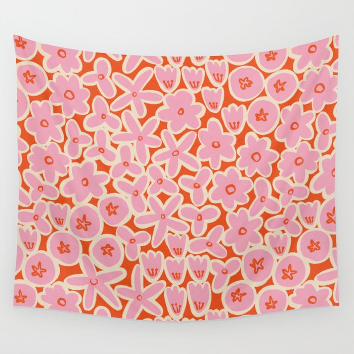 Vibrant Summer Pattern #2 Wall Tapestry Gallery Image 1