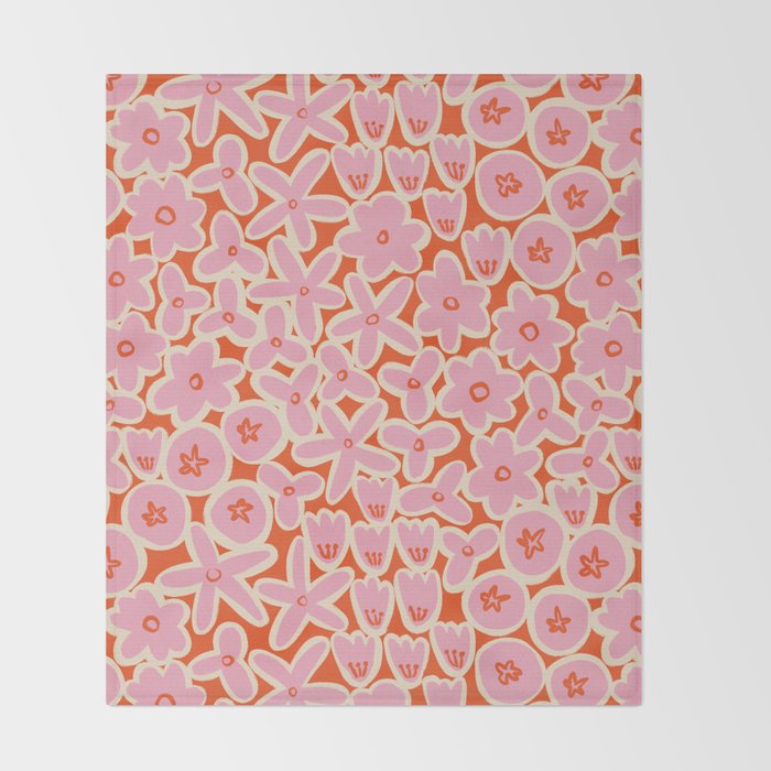 Vibrant Summer Pattern #2 Throw Blanket Gallery Image 2