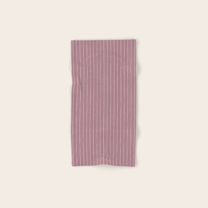 Romantic Botanica Coordinator - Thin Stripes in Rosewood Pink Bath Towel Gallery Image 1