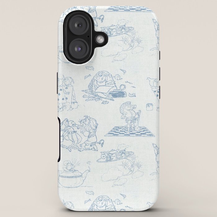 Alice in Wonderland Toile Blue iPhone Case Gallery Image 5