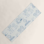 Alice in Wonderland Toile Blue Yoga Mat Gallery Image 1