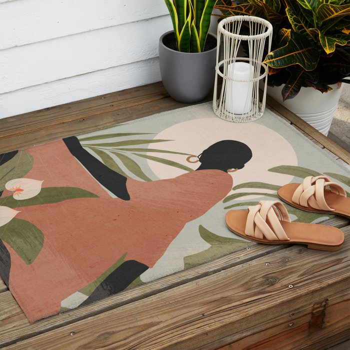 Tropical Girl 21 Outdoor Rug Gallery Image 2