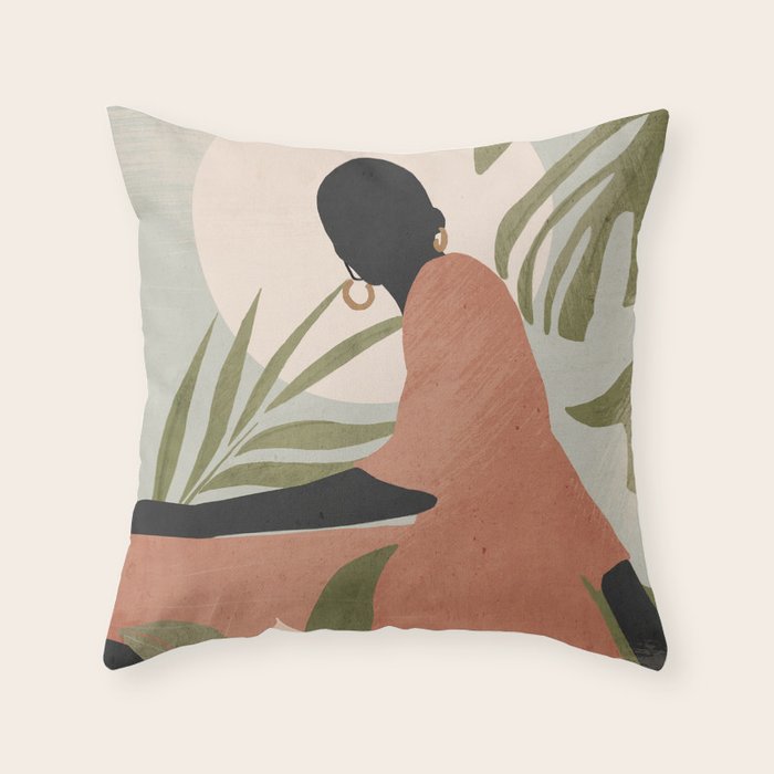 Tropical Girl 21 Throw Pillow Gallery Image 6