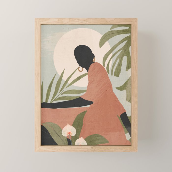 Tropical Girl 21 Mini Art Print Gallery Image 1