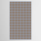 Gingham Plaid Check Pattern in Brown and Blue Tablecloth Gallery Image 2