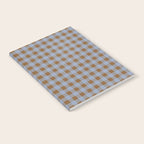 Gingham Plaid Check Pattern in Brown and Blue Notebook Gallery Image 2