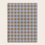 Gingham Plaid Check Pattern in Brown and Blue Notebook Gallery Image 4