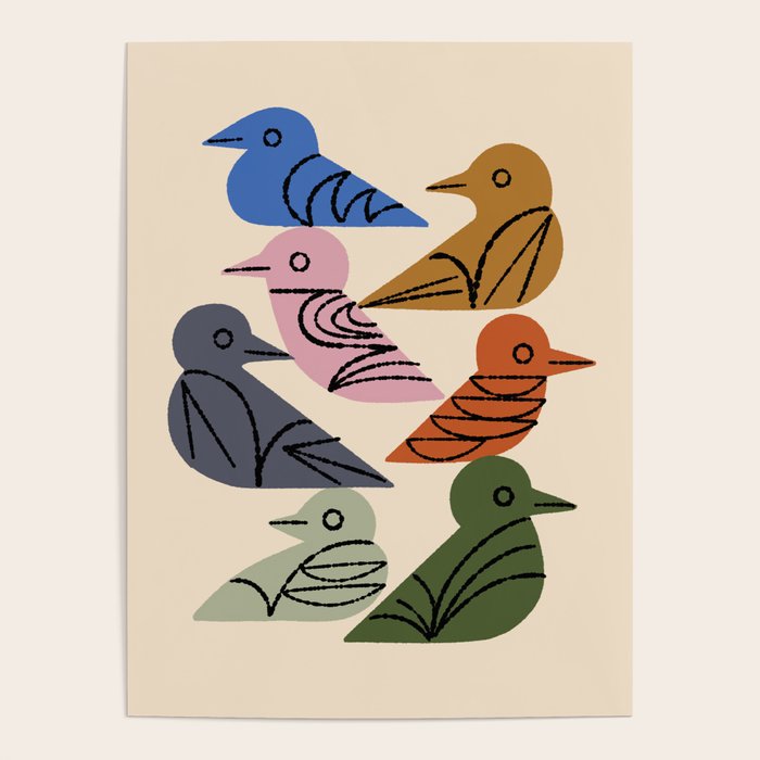 Painted Birds Poster Gallery Image 4