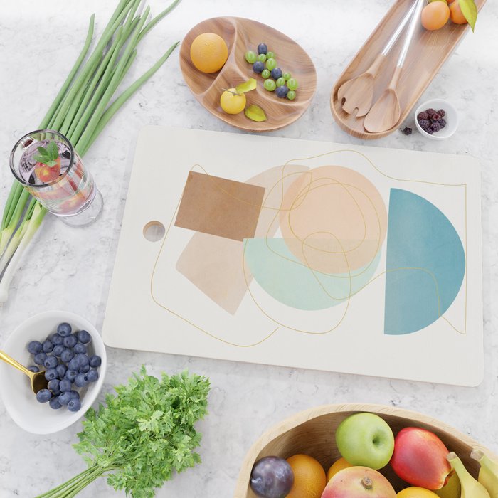 Soft Abstract Shapes 17 Cutting Board Gallery Image 2