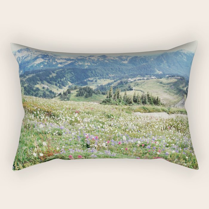 Wildflower Meadow Rectangular Pillow Gallery Image 1
