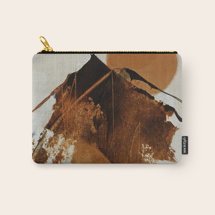 abstract mountains, rustic orange sunrise Carry All Pouch Gallery Image 1