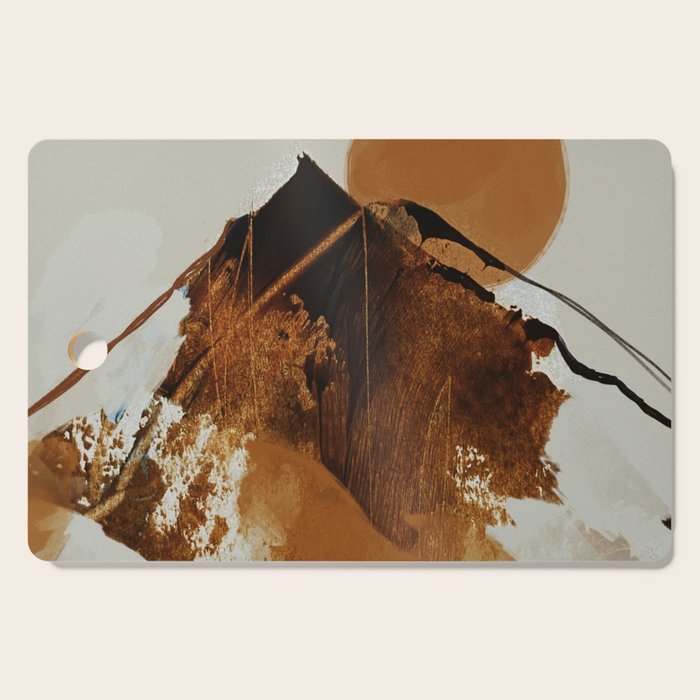 abstract mountains, rustic orange sunrise Cutting Board Gallery Image 1