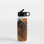 abstract mountains, rustic orange sunrise Water Bottle Gallery Image 1
