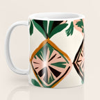 Tiles & Botanicals, Nature Plants Pastel Moroccan Painting, Bohemian Chic Geometric Vintage Illustration Coffee Mug Gallery Image 3