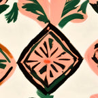 Tiles & Botanicals, Nature Plants Pastel Moroccan Painting, Bohemian Chic Geometric Vintage Illustration Coffee Mug Gallery Image 2