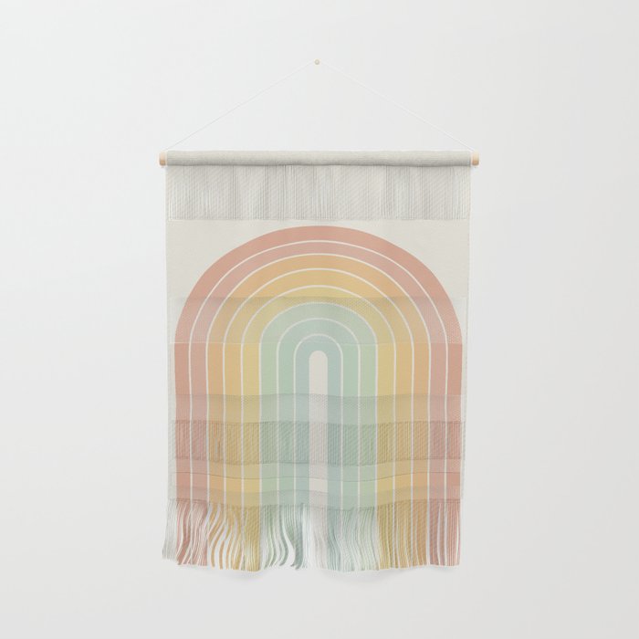 Gradient Arch XIV Pastel Mid Century Modern Rainbow Wall Hanging Gallery Image 1