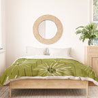 Retro Daisies: Musk Green Edition Duvet Cover Gallery Image 3