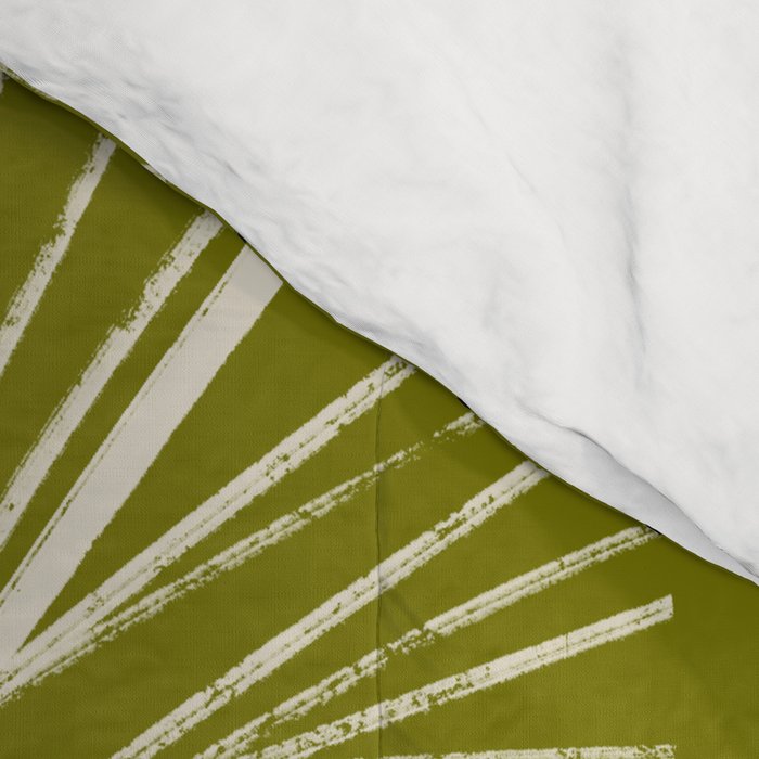 Retro Daisies: Musk Green Edition Comforter Gallery Image 4