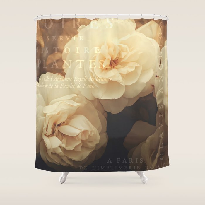 Floral Luxury In Twilight Sepia Peach Shower Curtain Gallery Image 1